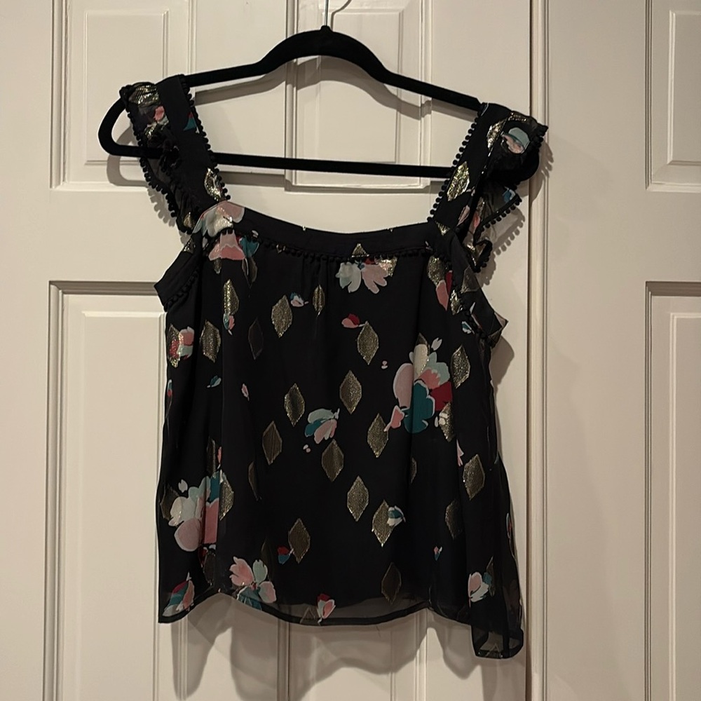 Sezane Goil Foil festive tank - size 38 (US 6/medium)